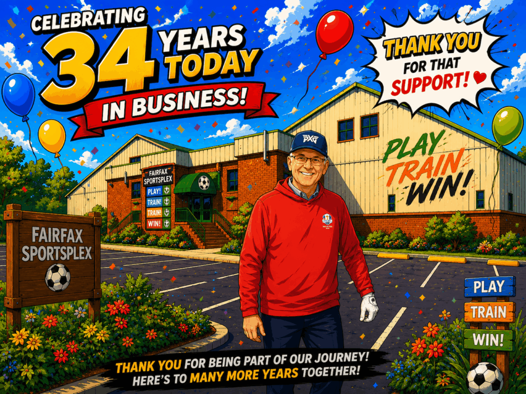 Register now Celebrating 34 Years in Business, Fairfax Sportsplex